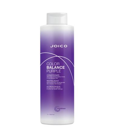 Joico Color Balance Purple Conditioner | For Cool Blonde or Gray Hair | Eliminate Brassy Yellow Tones | Boost Color Vibrancy & Shine | UV Protection | With Rosehip Oil & Green Tea Extract 33.8 oz  New Look