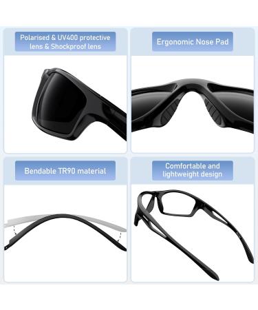 Chereeki Bicycle Glasses for Men & Women - TR90 Unbreakable Polarized Sunglasses with UV400 Protection | Sports Cycling Golf Baseball Walking & Fishing - Buy Online on GoSupps.com