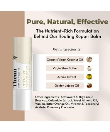 Thena Intensive Repair Balm - 100% Natural Dry Skin Treatment for Lips & Cuticles - Travel Size Vanilla (0.15 oz - Buy Online on GoSupps.com