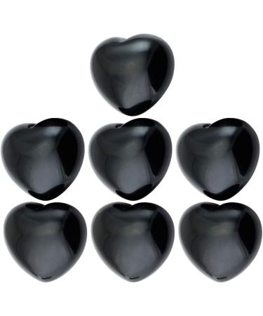 Nupuyai Obsidian Heart Palm Worry Stone 45mm - Chakra Reiki Healing Crystal for Home Decoration - Black/Obsidian 45x40mm - Buy Online on GoSupps.com