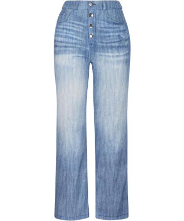 MRGIINRI Women's Bell Bottom Jeans 2023 Fashion High Waisted Flare Denim Pants - Sky Blue, Large - Buy Online on GoSupps.com