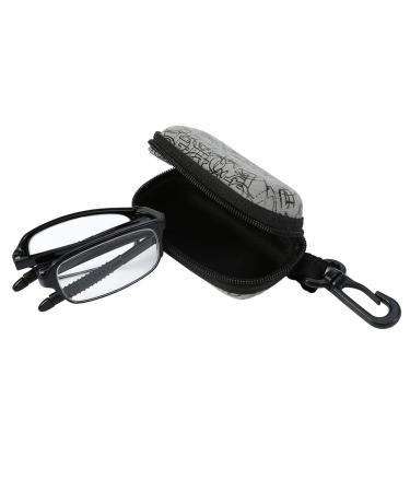 Yosoo health gear foldable reading glasses folding glasses 1.0 1.5 2.0 3.0 3.5 4.0 Optional presbyopia glasses foldable glasses compact foldable reading glasses light thin glasses black 1.5