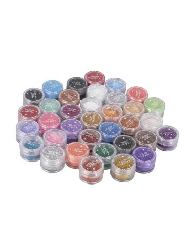 TOVINANNA 30pc Loose Eyeshadow Glitter Eyeshadow Pigments Powder Eye Shadow Pearlescent