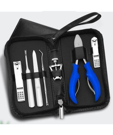 Nail Clippers Set for Thick Nails or Ingrown Toenails Large Toe Nail Trimmer Clipper Kit with Stainless Steel Sharp Blades Soft Grip Handle for Men Women Seniors Blue - Buy Online on GoSupps.com