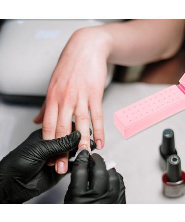 Lurrose Box grinding head storage box Nail Manicure supplies professional nail kit nail care kit manicure pedicure kit Nail Drill Holder Nail Bit Holder nail art tools shell Multiple slots - Buy Online on GoSupps.com