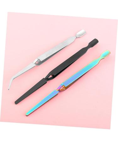 DOITOOL 1pc Tweezers Nail Pincher Nail Art Clip Crystal Stereotypes 17*0.9cm Silver - Buy Online on GoSupps.com