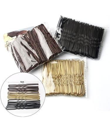 Hair Clips 50 pieces/bag 5 cm U-shaped alloy hairpin wavy hairpin simple metal hairpin hairpin bridal hairstyle tool hairpin Blue Hair Clips (Size : Gold) - Buy Online on GoSupps.com