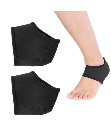 2 Pairs Moisturizing Heel Socks Wrap Neoprene for Dry Hard Cracked Washable Heel Pad Compression Support for Ease Swelling and Heel Spurs Ankle Brace Relieve Pain