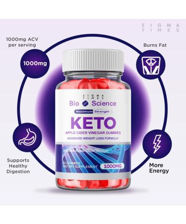 Bio Science Keto Gummies - Advanced Weight Loss Formula with Apple Cider Vinegar - 60 Gummies - Buy Online on GoSupps.com