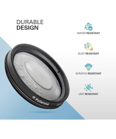 Polaroid Optics 55mm Multi-Coated CPL Filter for Color Saturation & Reflection Control - Buy Online on GoSupps.com