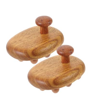 Sewoart 2 pieces Massage brush Hair care comb Massagekamm Body massager Wooden ridge wide tooth comb scalp wood massager wooden massager for the back of natural comb