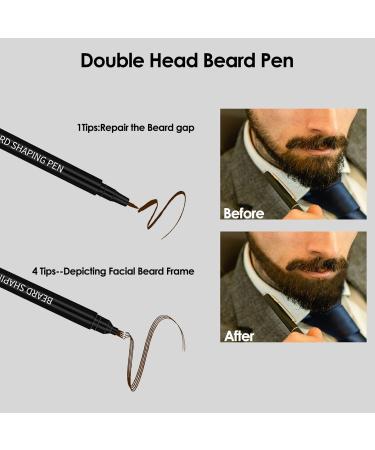 Real Beard Pen | Natural Waterproof Beard Filler & Brow Color - Long-Lasting Solution for Perfect Beard Definition in Brown - Buy Online on GoSupps.com