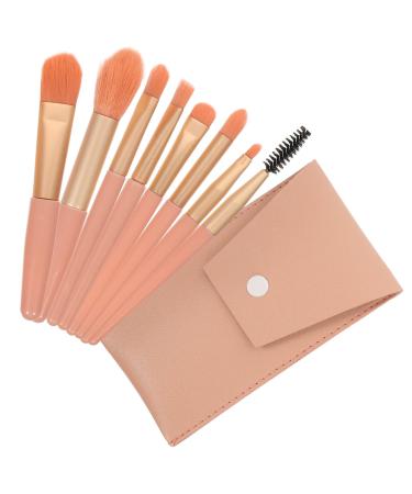 POPETPOP Makeup Tool 4 Sets Travel Makeup Brushes Girls Eyeshadow Brush Portable Brush Eye Patches for Adults Women Makeup Supplies Miss Pink Wooden Handle Concealer Brush Aluminum Tube