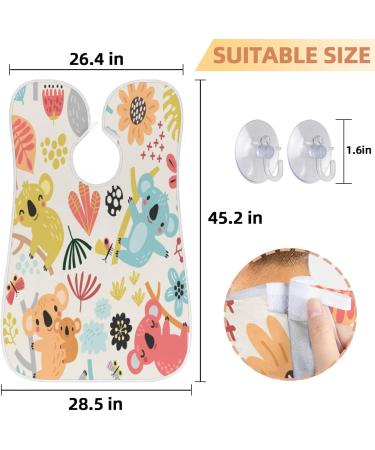 Buy Beard Bib Apron - Non-Stick Waterproof Hair Catcher for Men | Colorful Koala Grooming Cape for Shaving & Trimming - Buy Online on GoSupps.com