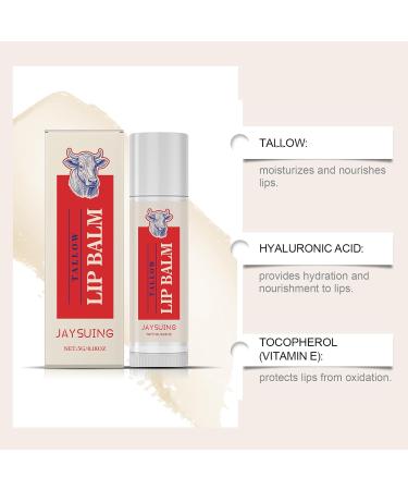 Beef Fat Plumping Lip Balm Softening Cuticles Non-greasy Moisturizing Care Lip Skin Moisturizing Lip Balm - Buy Online on GoSupps.com