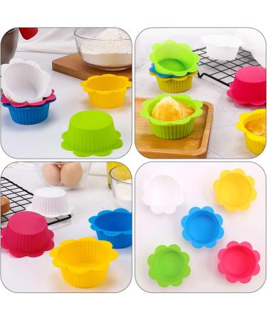 Zerodeko 24pcs Muffin Cup Mold Cheesecake Muffin Pan Mini Muffin Mini Silicone Molds Cake Making Molds Muffin Mold Cup Making Tools Cake Molds Baking Tools Spring Dessert Silica Gel Lace 8X8X3CM Random Color - Buy Online on GoSupps.com