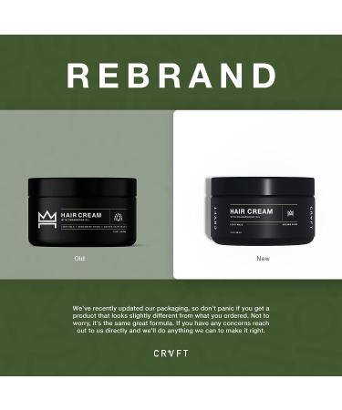 CRVFT Hair Cream 2oz - Light Hold/Medium Shine - Ideal for All Hair Types - Made in the USA - Paraben & Sulfate Free - Buy Online on GoSupps.com
