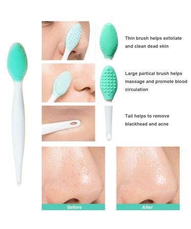 3PCS Silicone Lip Exfoliating Brush Set | Double-Sided Soft Silicone Brush for Smoother, Fuller Lips | 2PCS Facial Cleaning Brushes Included for Blackhead Removal - Buy Online on GoSupps.com