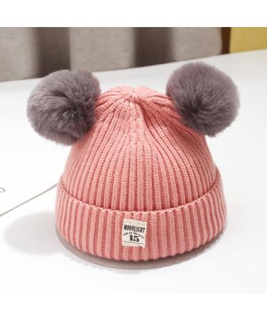 XYIYI Baby Kids Winter Knit Hat with Pom - Pink (6-24 Months) - Buy Online on GoSupps.com