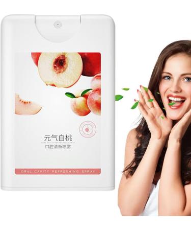 Mund Frischungspray - Long-lasting Oral Spray | Floral Fruity Fragrance pH Balanced Portable 11ml Mouthwash for Adults - Voihamy Vitality White Peach - Buy Online on GoSupps.com
