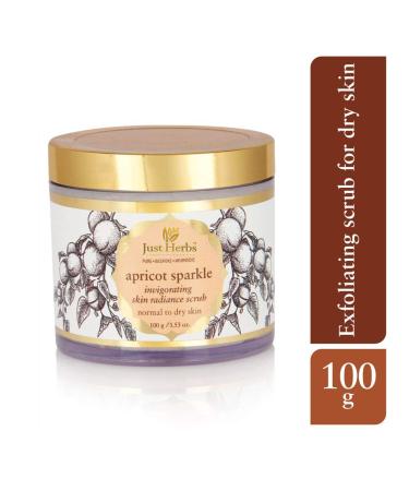Organic Invigorating Skin Radiance Non Drying Scrub with Apricot & Walnut for Dead Skin Cells Acne & Blemish 3.6oz.