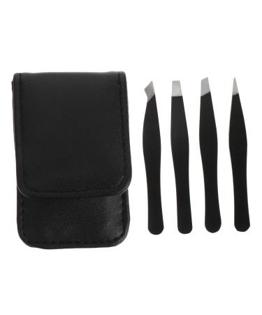 Beavorty 1 Set Eyebrow Tweezers Eyebrow Scissor Beauty Eyebrow Tweezer Eyebrow Hair Tweezers Nose Hair Facial Hair Tweezers Eyebrow plier Hair Clip Miss Stainless Steel Make up Eyebrow Clip 8.5x5.3cm Black