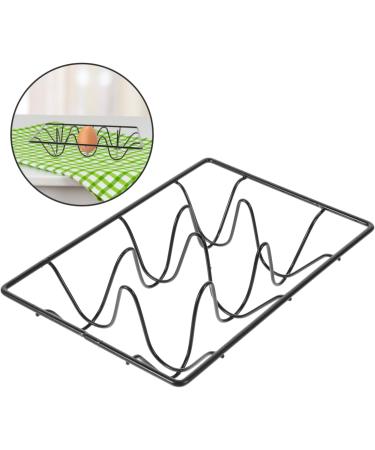 Zerodeko Egg Tray Fridge Refrigerators Dispenser Kickstand Egg Storage Bracket Egg Stand Simple Egg Case 18.00X12.00X3.50CM Black - Buy Online on GoSupps.com