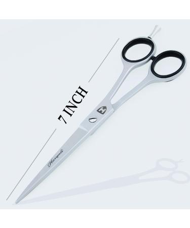 Haryali London 7" Straight Dog Grooming Scissors - Precision Stainless Steel Tools for Cat Pet Hair Cutting Trimming and Grooming - Buy Online on GoSupps.com