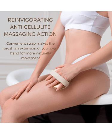 Massaging Dry Brushing Body Brush + Compressed Facial Sponges Set for Softer, Clearer, More Beautiful Skin Naturally - Buy Online on GoSupps.com