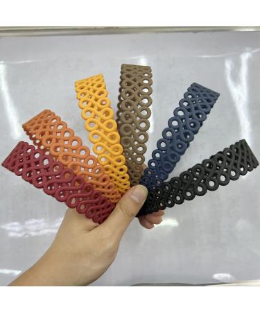 Yazhaoup 6PCS Fashion Plastic Headbands for Girls Women - Colorful Teeth Hairbands - Solid Hair Headbands (Model2) - Buy Online on GoSupps.com