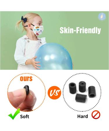 Angels Peel Lounge Pack - 100 Black Elastic Cord Strings with Adjustable Buckle Lock for Face Masks - DIY Soft Elastic Bands for Ear Loops - Craft Sewing Supplies - Buy Online on GoSupps.com