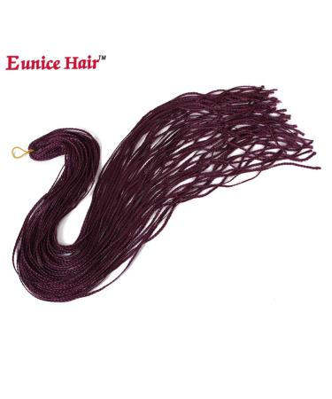 3 Packs Eunice Hair #99J Synthetic Crochet Braids - 28 Inch Soft Goddess Mambo Hair Extensions - Box Braids (28 Roots/Pack) - Buy Online on GoSupps.com