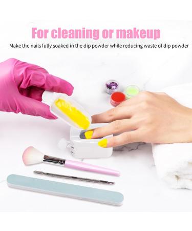 2 Set Nail Dip Powder Portable Nail Dipping Powder Kit Featuring Nail Dust Brush and Metal Cuticle Pusher For High Quality Home Manicure Experience - Buy Online on GoSupps.com