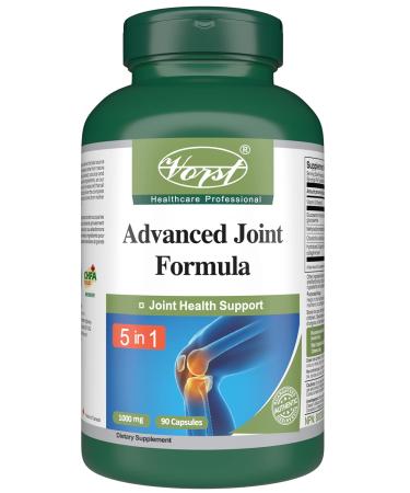VORST Glucosamine Chondroitin Advanced Joint Formula 2000mg (1000mg per Capsule) 90 Capsules | Supplement for Joint Pain Arthritis Knee Pain and Tendonitis | Made with MSM Collagen | Extra Strength Powder Pills 1 Bottle 90 count (Pack of 1)
