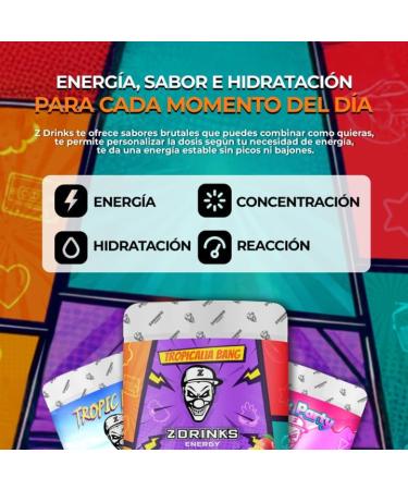  Z ZDRINKS ENERGY Z Drinks - Sugar Free & Powdered Energy Drink - 40 Services - Mango Passion Fruit Flavour - Low Calorie (16 cal) with Vitamins and Minerals - Buy Online on GoSupps.com