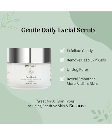 Facial Scrub Exfoliator for Rosacea | Gentle Deep Cleanser for All Skin Types - Buy Online on GoSupps.com