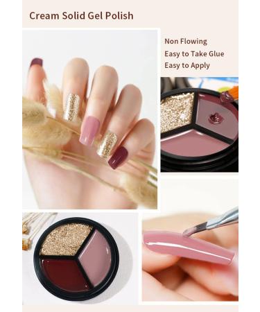 AIJIMEI 3-in-1 Solid Nail Polish Cream | Soak Off Gel Nail Art | DIY Manicure for Home Salon - 0.5 fl oz (A07) | International Shipping - Buy Online on GoSupps.com