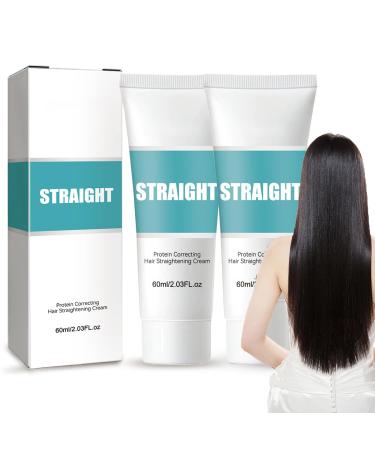 Dyceittdia Hair Building Fibers Hair Building Fibers Hair Fall Covering (#1) 2PCS Protein Hair Straightening Cream Smoothing Cream for Curly Hair Suitable for All Hair Types 60ml