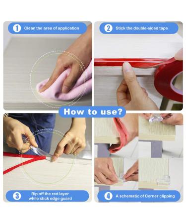 CHAMSON Baby Proofing Corner Guards - Soft Silicone Safety Kit Bumper Strip (4 Pack) | 10ft Toddler Corner Protector - Buy Online on GoSupps.com