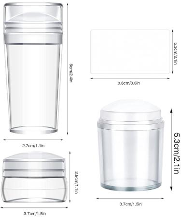 Clear Silicone Jelly Nail Stamper with Scraper | French Tip Manicure Tool for Nail Art Stamping Design - Buy Online on GoSupps.com