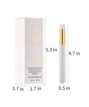 50ml Eyelash Extension Shampoo Foam Cleanser with Brush - Sulfate & Paraben Free - Gentle Makeup Remover for Salon & Home Care - Buy Online on GoSupps.com