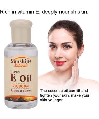 Cosmetics Vitamin E Essence Oil Whitening Moisturizing Skin Care Nourishing Moisturizes Face and Skin (75ml Black Bottle for Night) - Buy Online on GoSupps.com