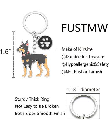 Ensianth Dog Keychain - Perfect Gifts for Dog Lovers | Puppy Paw Print Keyring for Dog Owners Moms & Dads | Ideal Doberman & Puppy Gifts - Buy Online on GoSupps.com