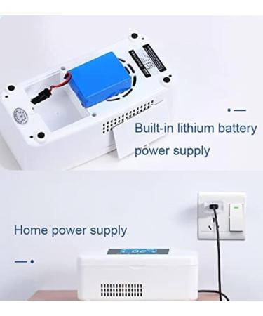 Diabetic Mini Fridge Portable Insulin Cooler Medicine Refrigerator Compact Medical Cooling Box 189x82x74mm With LED Display For Home Vehicle Camping Travel Double battery - Buy Online on GoSupps.com
