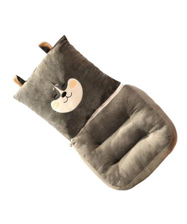 Integrated Lumbar Support Seat Cushion - Super Soft Comfort Back Support Pillow (Grey) for Enhanced Posture | International Shipping Available - Buy Online on GoSupps.com