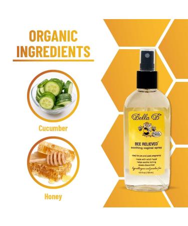 Bella B Bee Relieved Soothing Vaginal Spray - Postpartum Pain Relief & Healing - Pregnancy Essential Feminine Care - 5 oz - Buy Online on GoSupps.com