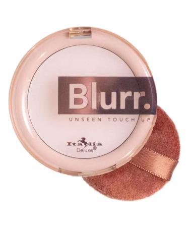 Italia Deluxe Blurr Unseen Touch Up Set & Blot Mattifier - Setting Primer Balm 0.1 Ounce (Pack of 1) Clear
