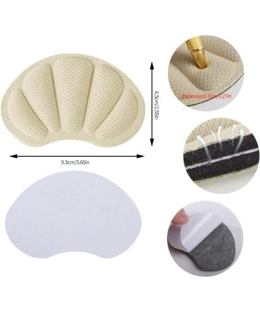 2 Pairs of Heel Cushions - Self-Adhesive Heel Protection for Large Shoes | Comfort for Sneakers (Beige & Black) - Buy Online on GoSupps.com