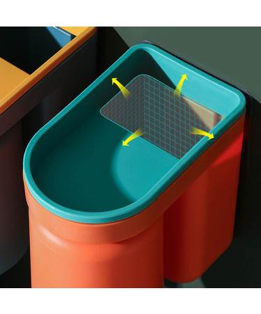 Self-Adhesive Toothbrush Holder & Bathroom Organizer - 2 Orange Cups | Stamp-Free Travel-Friendly Design - Buy Online on GoSupps.com