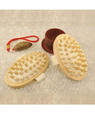 Gazelle Trading Anti Cellulite Massager Brush Set for Cellulite Reduction and Body Circulation - 2 Pcs - Buy Online on GoSupps.com
